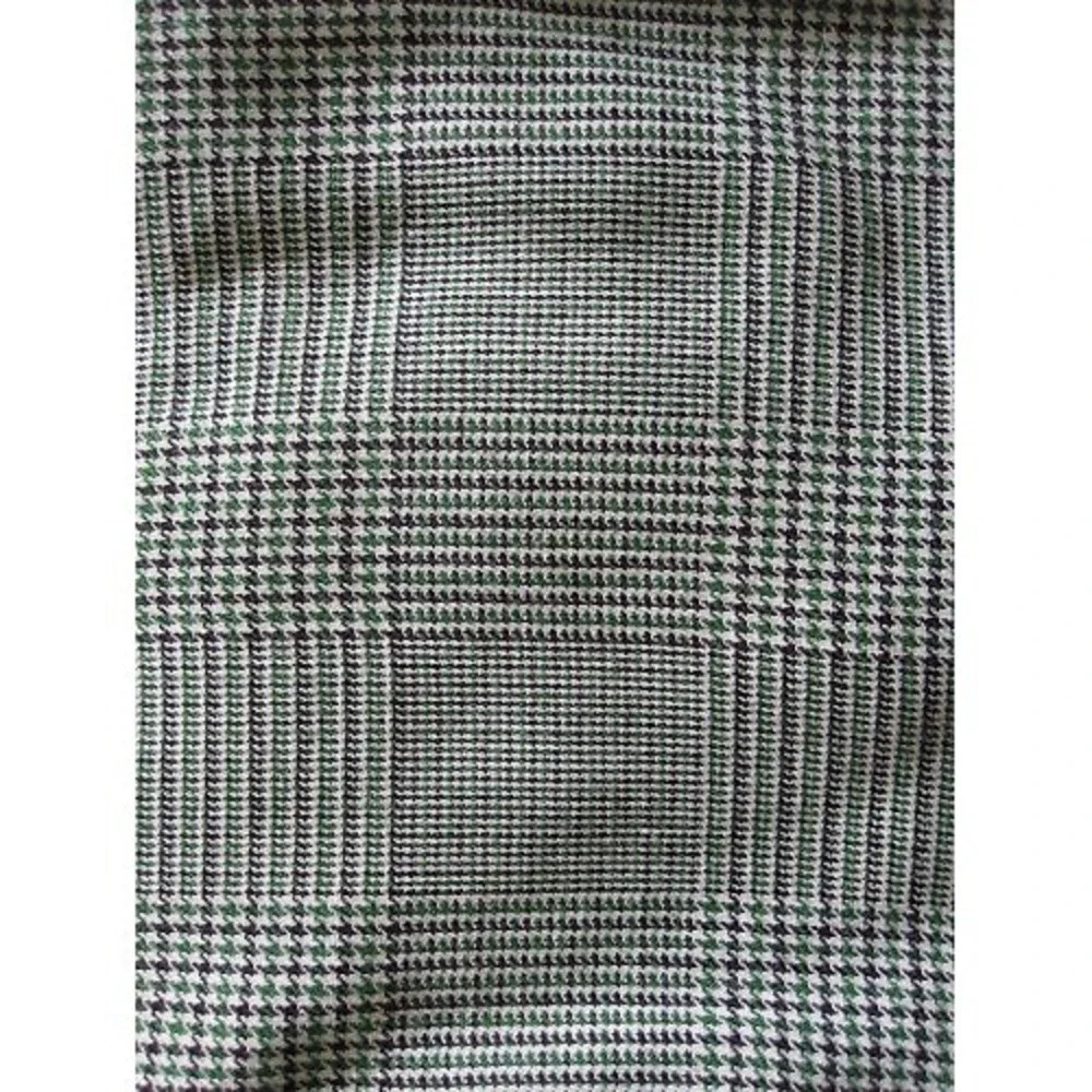 Mens 60s Original Vintage Farah Green Classic Plaid 29X28 Thin Slim Dress Pants!
